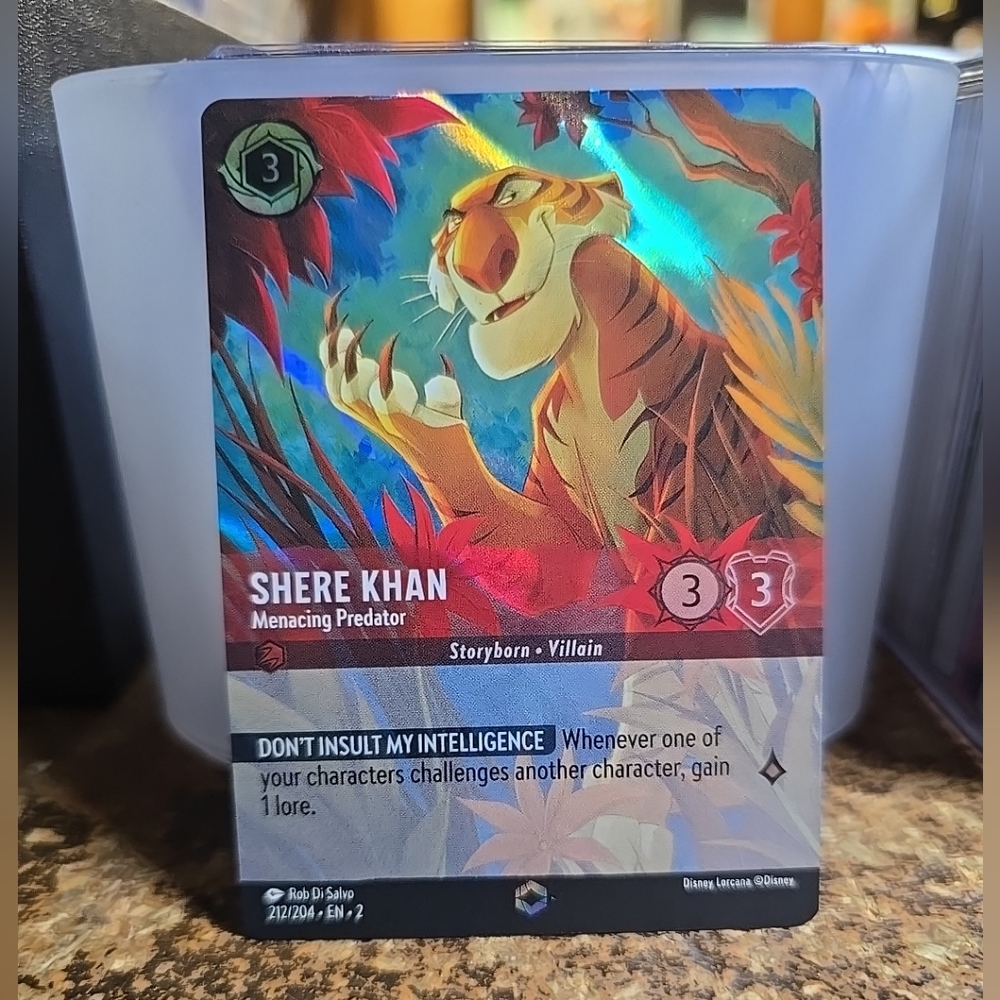 Lorcana Shere Khan - Menacing Predator - 212/204 - Enchanted - Holofoil